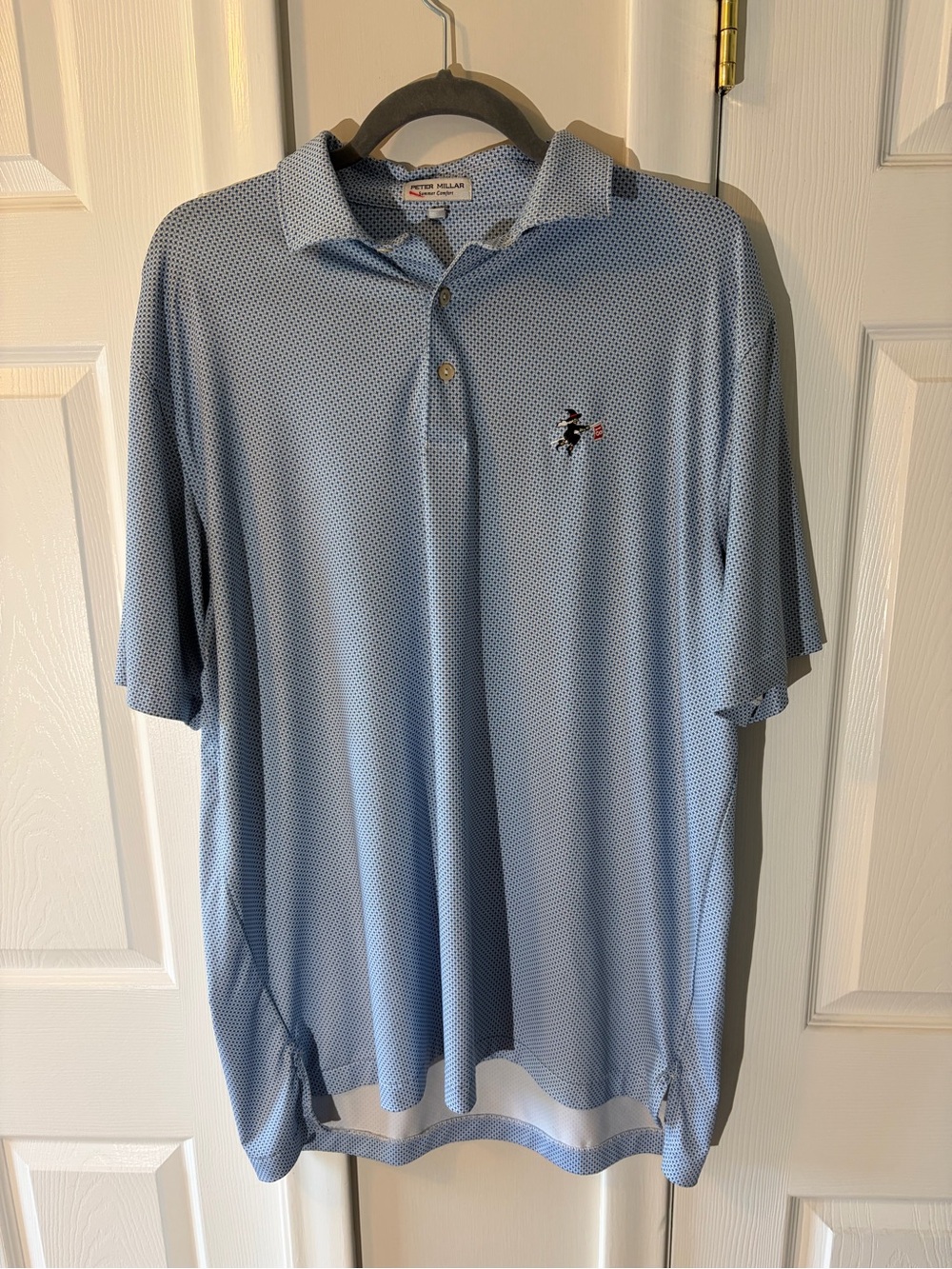 Peter Millar STANWICH CLUB Logo Polo, Light Blue Summer Collection